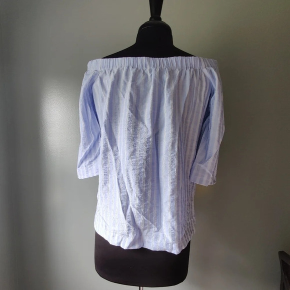 Ann Taylor Striped Off the Shoulder Top - Picture 3 of 6